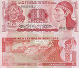 Honduras 1 Lempira 1989 P 68 c UNC