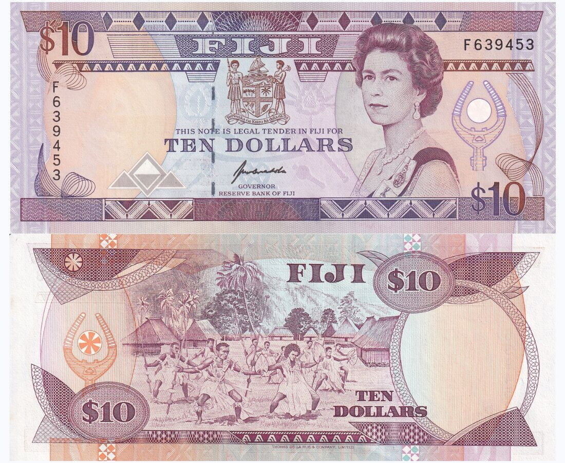 Fiji 2 Dollars ND 1992 P 94a QE II UNC