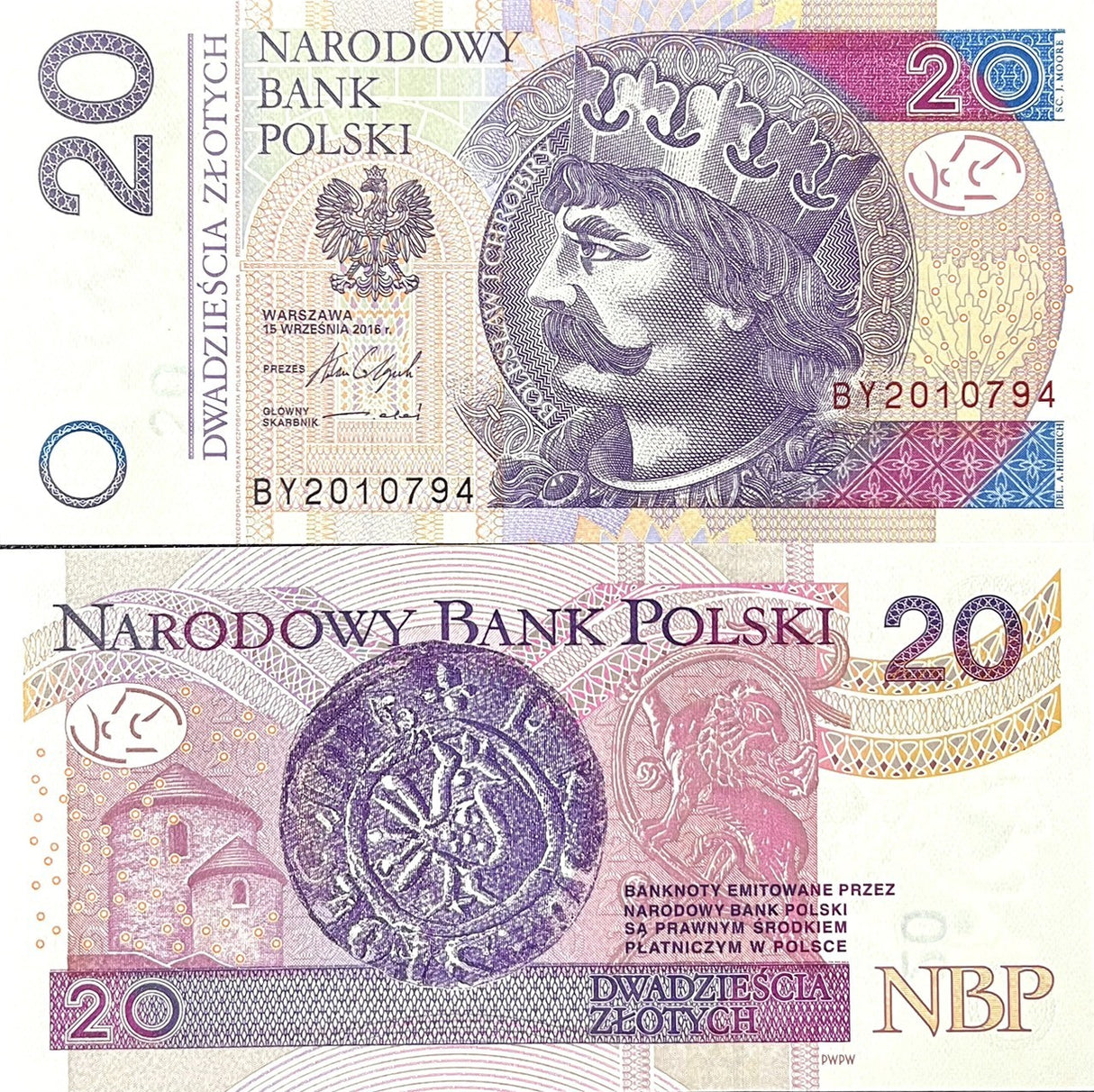 Poland 20 Zlotych 2016 P 184 b UNC