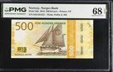 Norway 500 Kroner 2018 P 56 a Superb Gem UNC PMG 68 EPQ PNB