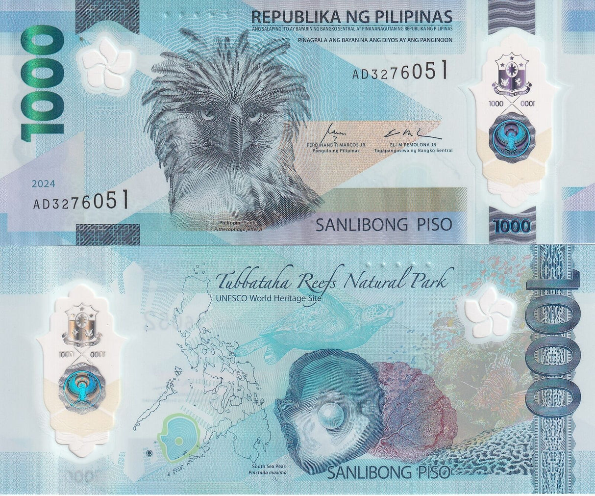 Philippines 1000 Pesos 2024 P 241 New Sign Polymer UNC