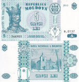 Moldova 5 Lei 2013 P 9 g UNC