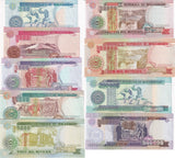 Mozambique SET 9 UNC 500 - 500000 Meticais 1991-2003 P 134 135 136 137 - 142