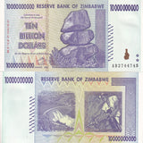 Zimbabwe 10 Billion Dollars 2008 P 85 XF+