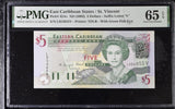 East Caribbean 5 Dollars ND 2003 P 42Av Gem UNC PMG 65 EPQ