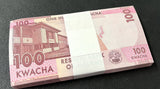 Malawi 100 Kwacha 2024 P 65 UNC LOT 100 PCS 1 Bundle