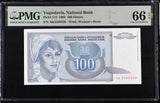 Yugoslavia 100 Dinara 1992 P 112 GEM UNC PMG 66 EPQ