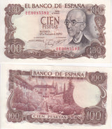 Spain 100 Pesetas 1970 P 152 UNC