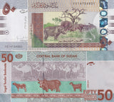 Sudan 50 Pounds 2011 P 75 a Rhino Cow UNC