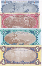 Russia set 4 ,1 2 3 4 Rubles 2016 320th Fantasy Navy Ship Kruzenshtern Nakhimov