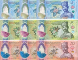 Brunei SET 3 X LOT 3 = 9 UNC 1 5 10 Dolar Dollars 2024 2026 P NEW Polymer