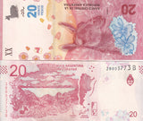 Argentina 20 Pesos ND 2017 P 361 UNC,Banco Central de la República Argentina