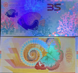 China Test note Butterfly Fish 35 Commemorative Zhongchao engraving