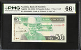 Namibia 50 Dollars ND 2003 P 8 b Gem UNC PMG 66 EPQ Printer G&D