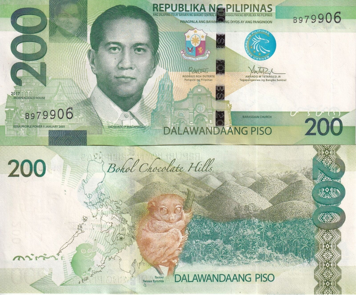 Philippines 200 Pesos 2017 P 209 b UNC