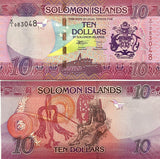 Solomon Islands 10 Dollars 2017 P 33 X/1 Replacement Random Sign UNC