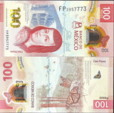 Mexico 100 Pesos Commemorative OVPT 1925-2025 100th P 139 UNC