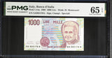 Italy 1000 Lire 1990 P 114 a SIGN CIAMPI-SPEZIALI Gem UNC PMG 65 EPQ