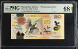 Papua New Guinea 50 Kina 2025 P 58 a Polymer Comm. Superb Gem UNC PMG 68 EPQ TOP