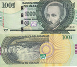 Paraguay 100000 Guaranies 2021/2024 P 240 New Sign UNC