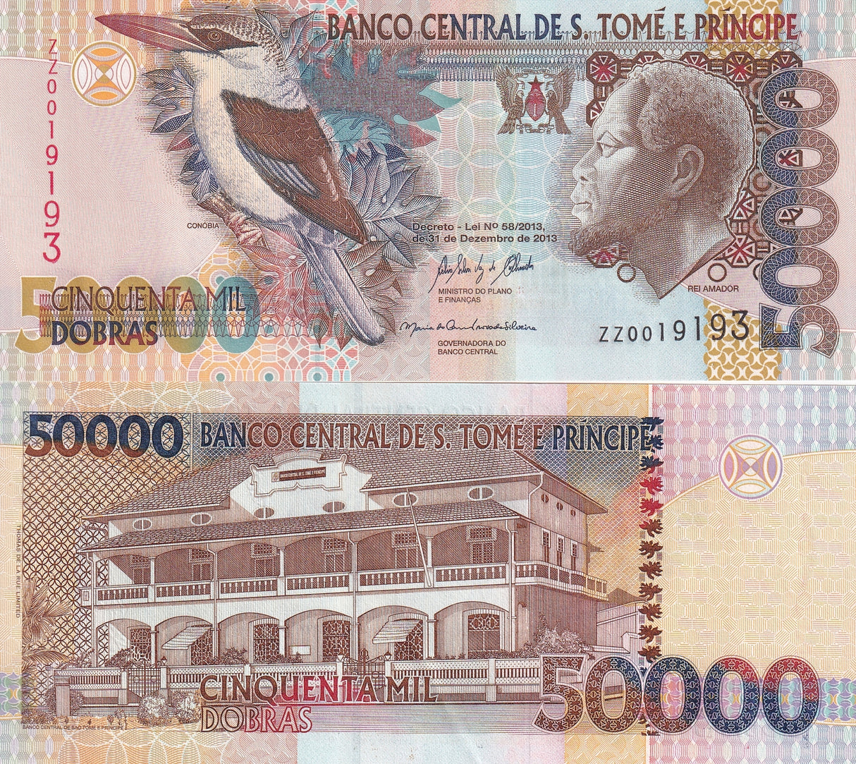 Saint Thomas & Prince 50000 Dobras 2013/2015 P 68 Replacement ZZ AUnc