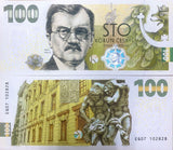 Czech Republic 100 Korun 2022 Commemorative BIG Note P 30 UNC W/Folder