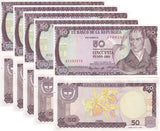 Colombia 50 Pesos Oro 1985 P 425 a UNC LOT 5 Pcs ,Camilo Torres Tenorio