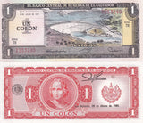 El Salvador 1 Colon 1977/1980 P 125 a AUnc , Cerron Grande hydroelectric dam
