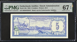 Netherlands Antilles 5 Gulden 1984 P 15 b Superb Gem UNC PMG 67 EPQ