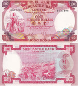Hong Kong 100 Dollars 1974 Mercantile Bank Limited P 245 AUnc