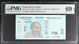 India 50 Rupees 2022 P 111 o Without Letter Superb Gem UNC PMG 69 EPQ TOP POP