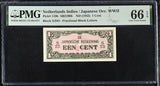 Netherlands Indies 1 Cent ND 1942 P 119 b Gem UNC PMG 66 EPQ