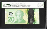 Canada 20 Dollars 2012 Polymer P 108 Wilkins Poloz Gem UNC PMG 66 EPQ