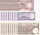 Pakistan Set 3 x Lot 10 = 30 UNC 1 2 5 Rupees Random Years P 27 37 38 W/H