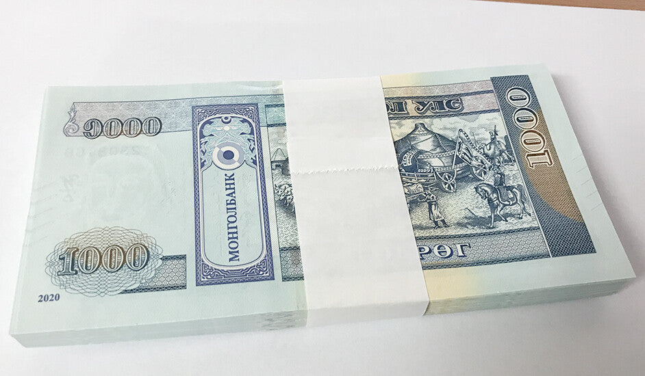 Mongolia 1000 Tugrik 2020 P New Blind Marki + New Logo UNC Lot 100 Pcs 1 BUNDLE