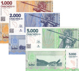 Argentina Set 3 Pcs 1000 2000 5000 Chachos La Rioja Emergency 2024 UNC