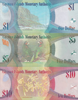Cayman Islands Set 3 PCS 1 5 10 Dollar 2010 QEII P 38 P 39 P 40 UNC