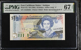 East Caribbean 10 Dollars ND 1993 P 27 a Lucia Superb Gem UNC PMG 67 EPQ