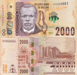 Malawi 2000 Kwacha 2021 (Brown) P 70 UNC, Reverend John Chilembwe