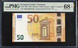 Euro 50 Euro 2017 Germany P 30 w Superb Gem UNC PMG 68 EPQ TOP POP