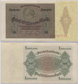 Germany 5000000 5 Million Mark 1923 P 90 UNC