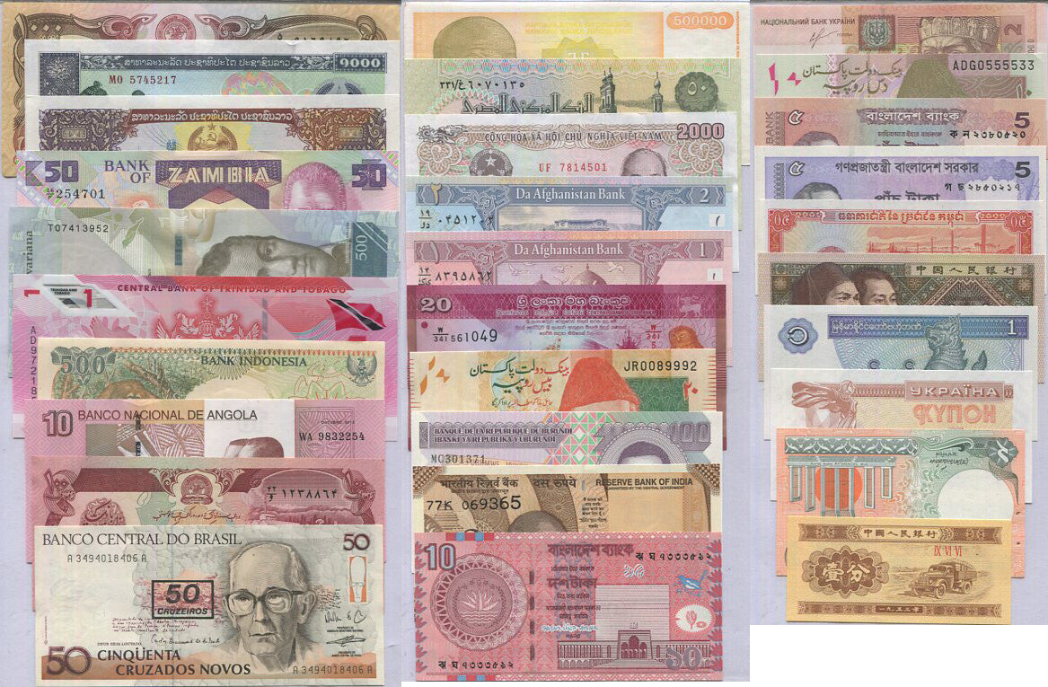 World Banknotes Set 30 Pcs ALL UNC # 2