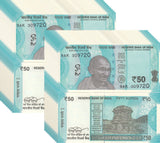 India 50 Rupees 2019 P 111 UNC LOT 20 PCS