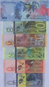 Saint Thomas & Prince Set 6 UNC 5-100 200 Dobras 2016-20/2021 P 72-78 All Paper