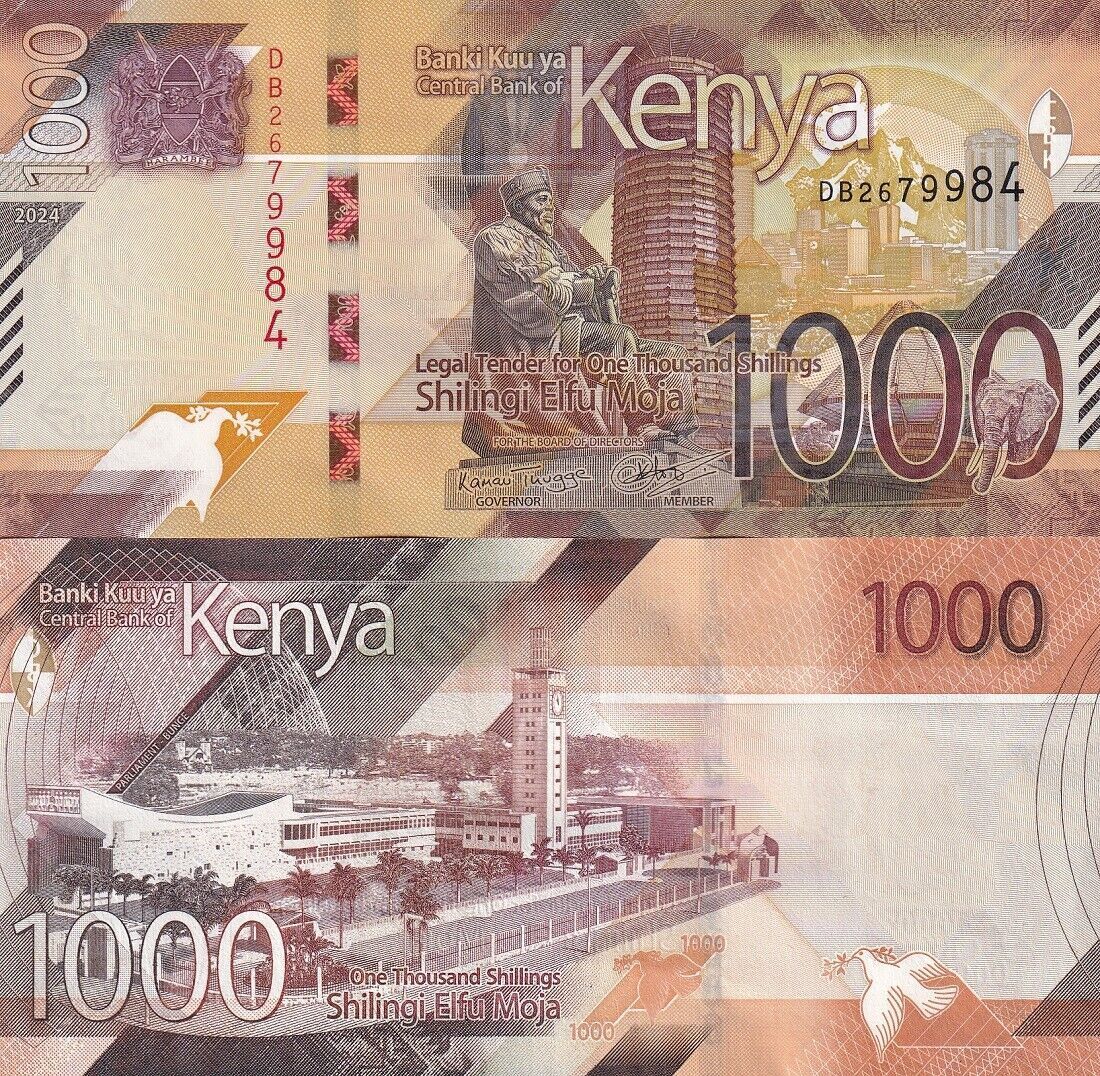 Kenya 1000 Shillings 2024 P 56 NEW Sign Date AUnc