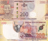Swaziland Eswatini 200 Emalangeni 2023 Replacement AZ P 43* NEW HYBRID UNC