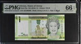 Jersey 1 Pound ND 2010 P 32 a Gem UNC PMG 66 EPQ