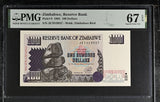 Zimbabwe 100 Dollars 1995 P 9 Superb Gem UNC PMG 67 EPQ