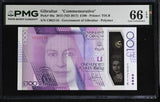 Gibraltar 100 Pounds 2015 ND 2017 P 40 a Comm. Polymer QE II Gem UNC PMG 66 EPQ