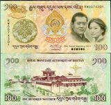 Bhutan 100 Ngultrum 2011 Wedding Commemorative P 35 AUnc NO FOLDER